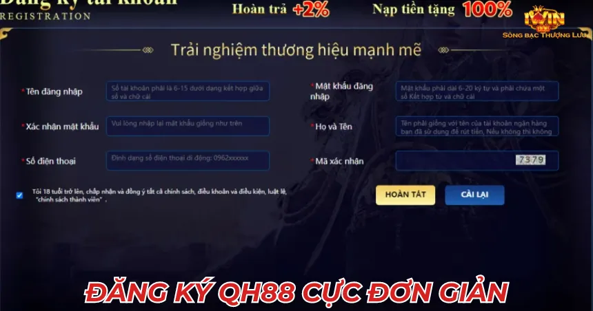 Đăng ký QH88 cực đơn giản