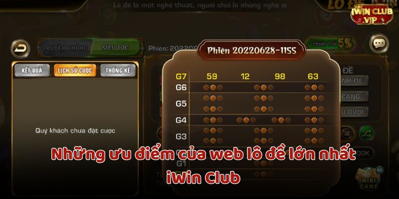 Những ưu điểm của web lô đề lớn nhất iWin Club trong trò chơi